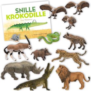 Snille krokodille – dyrene og boka
